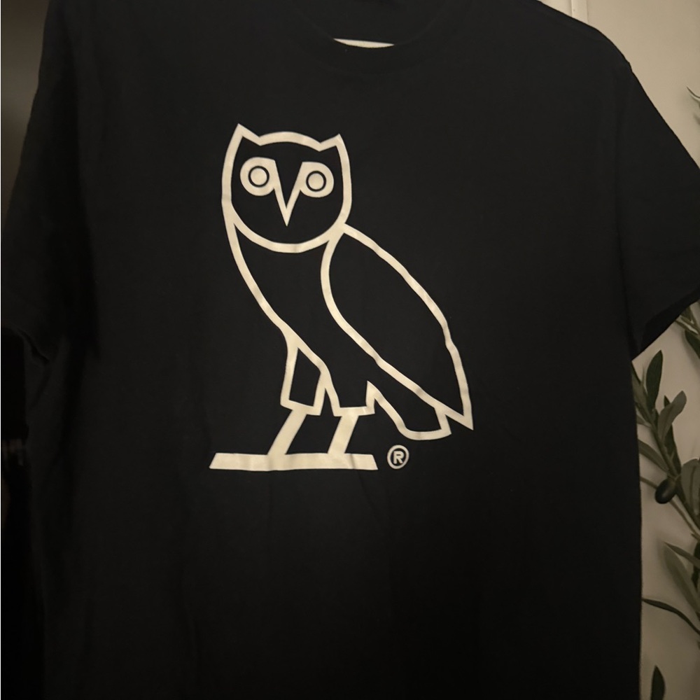 OVO Black Tee with Gold Tag